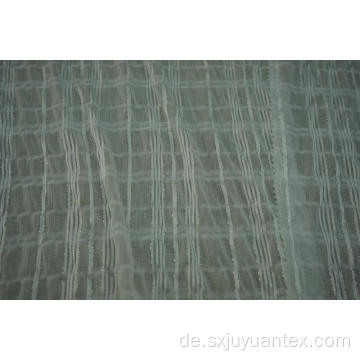 Polyester Chiffon Crinkle Silber Lurex Streifen Dobby Stoff